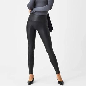 NWT🖤SPANX Faux Leather Black Leggings Medium